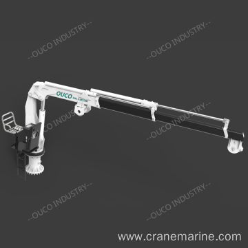 OUCO sells 0.98T5M hydraulic telescopic boom yacht crane with beautiful style